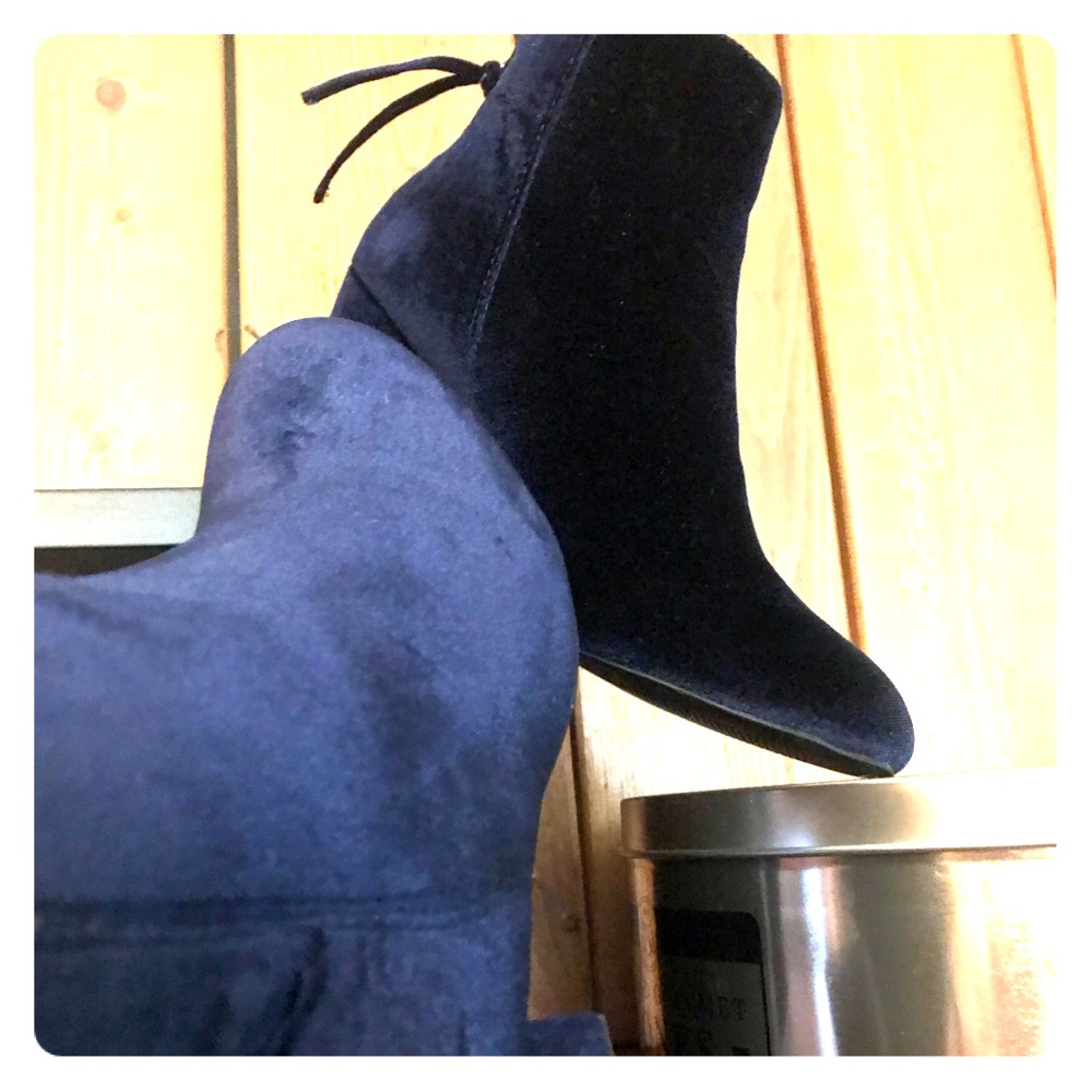 Blue Velvet Boots by Steve Madden
